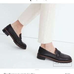 NEW Madewell Black Leather Loafers